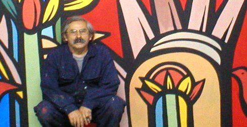 "Mono" González dará una charla y luego pintará junto a alumnos en el campus Juan Gómez Millas de Ñuñoa.